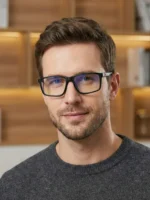 Lentes PC Virash Volt Stealth - Negro Mate Anti Luz Azul - Imagen 2