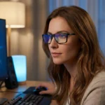 Lentes PC Virash Volt Stealth - Negro Mate Anti Luz Azul - Imagen 3