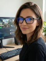 Lentes Gamer Virash Volt - Edición Fire Sport Anti Fatiga - Imagen 3