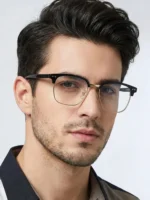 Lentes Descanso Virash Clubmaster - Estilo Ejecutivo Luz Azul - Imagen 2