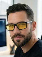 Lentes Gamer Virash Volt - Edición Yellow Anti Fatiga - Imagen 2