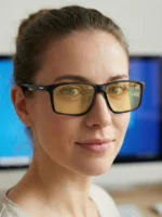 Lentes Gamer Virash Volt - Edición Yellow Anti Fatiga - Imagen 3